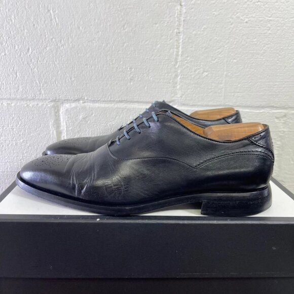 Oliver Sweeney Black Leather Oxford Dress Shoes Men\'s Size 7 US Made In Italy main image 7